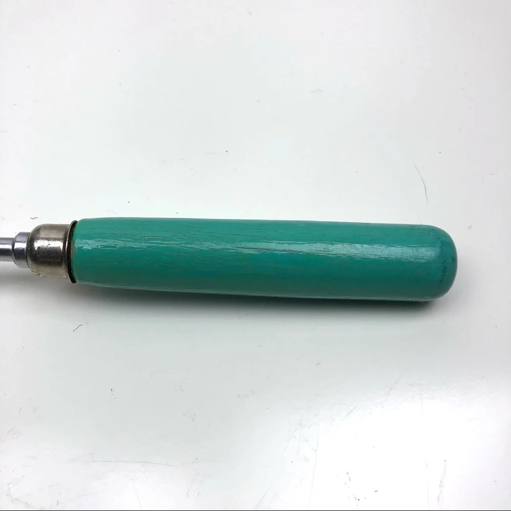 Vintage Single Beater Mixer Whisk Teal Handle